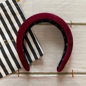 Lele Sadoughi Merlot Corduroy Padded Headband